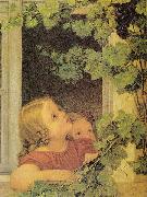 Georg Friedrich Kersting Kinder am Fenster oil